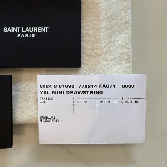 NWT Saint Laurent Mini Pochon Bag in New Jungle - Picture 5 of 10